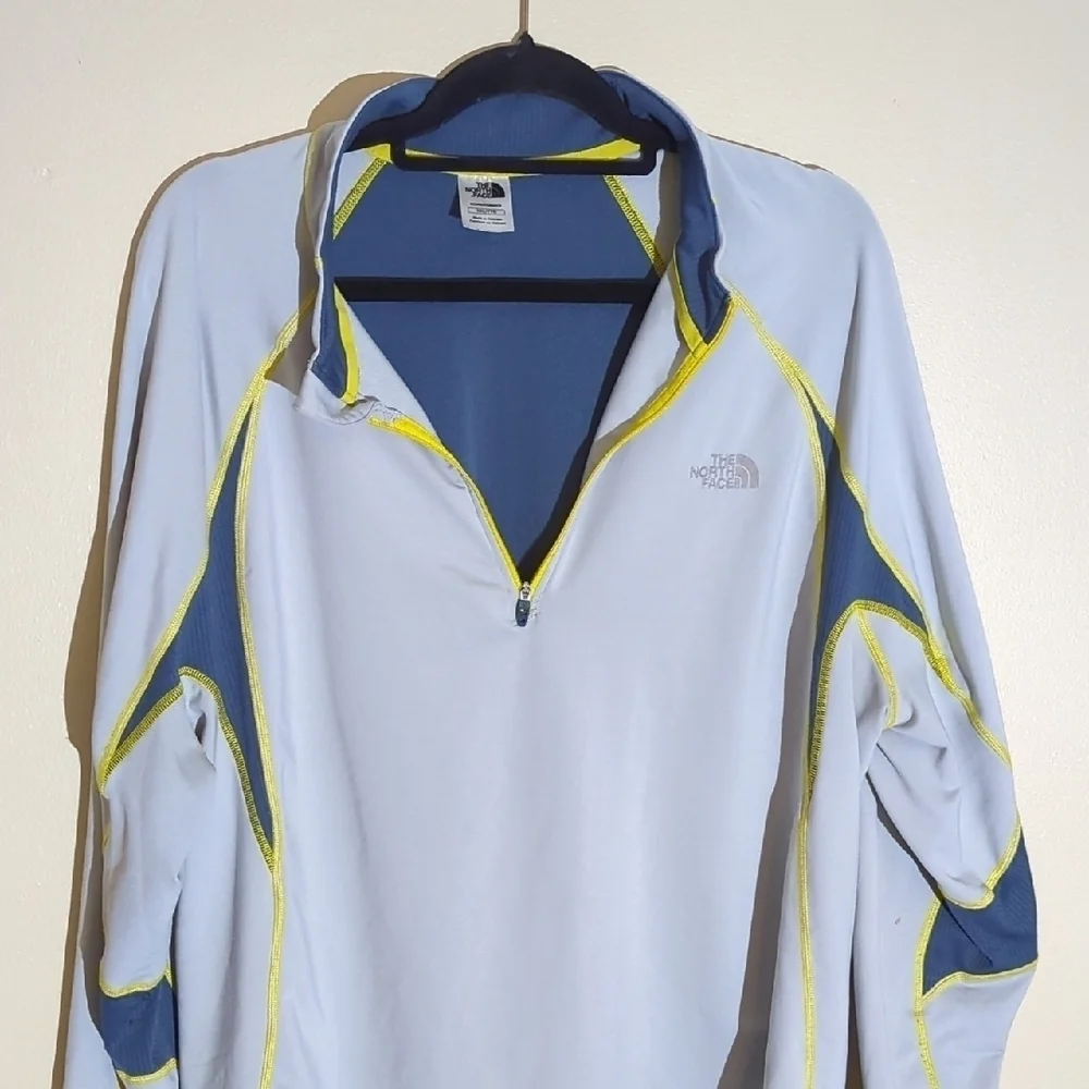 The North Face Blue and Yellow Pullover